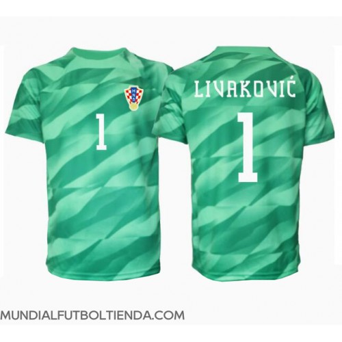 Camiseta Croacia Dominik Livakovic #1 Portero Segunda Equipación Replica Eurocopa 2024 mangas cortas